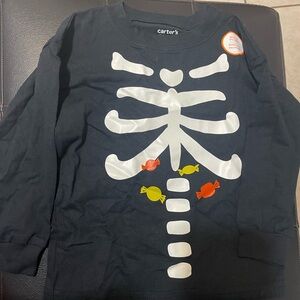 Carter's Black Long Sleeve Skeleton Tee